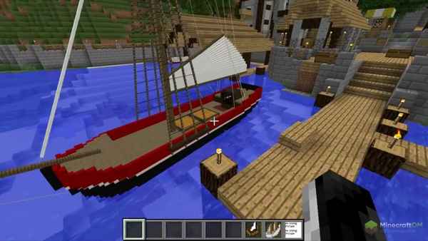 Скачать Wooden Boat for archimedes ships mod карту для Майнкрафт [1.7.10] / Карты в Майнкрафт на дома / 