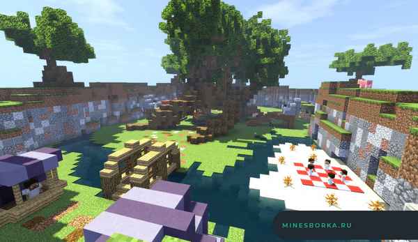 Скачать Minecraft Server Template карту для Майнкрафт [1.8.9] / Карты в Майнкрафт на дома / 