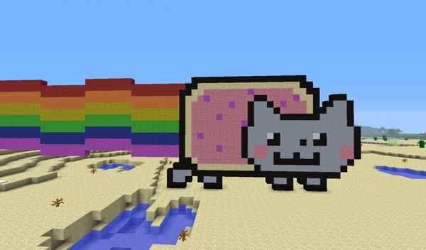 Скачать Nyan Kitty Cat карту для Майнкрафт [1.9.4] [1.8.9] [1.7.10] / Карты для майнкрафт / 