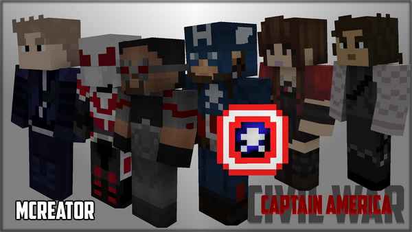 Captain America Civil War [1.8.9] [1.9.4] / Моды на Майнкрафт / 