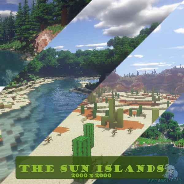 The sun islands — 2000×2000 [worldpainter] [1.13.2] [1.12.2] / Карты для майнкрафт / 